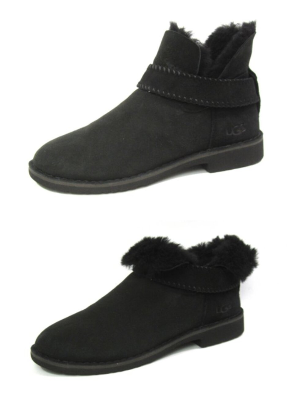 UGG Womens Size 8.5 Black McKay Boot Bootie Twinface Sheepskin 1012358